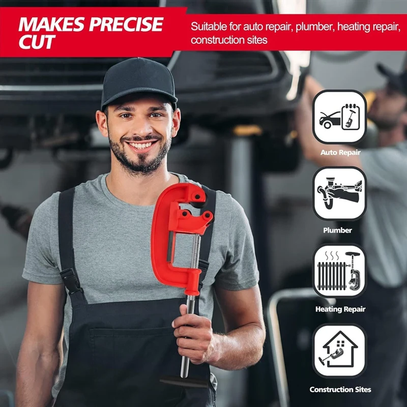 

pipe cutter 1-3 Inch Pipe Cutter Tool with Extra Blade-Professional Tubing Cutter Tool-SharpRigid Pipe Cutter for Galvanized,