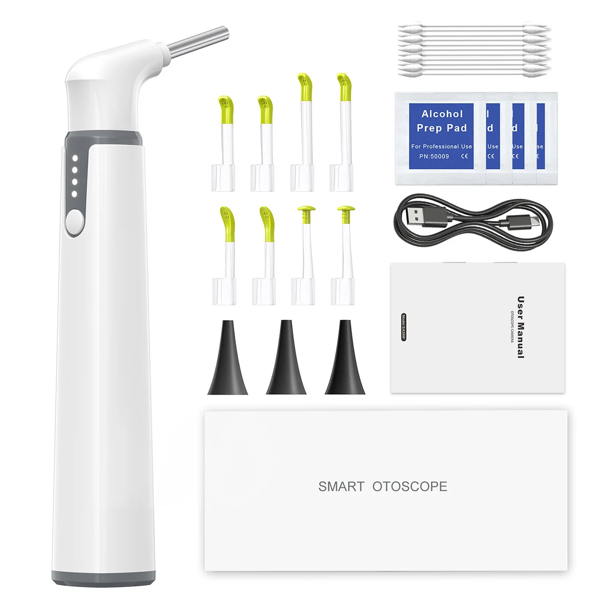 Wireless Ear Scope Otoscope Camera , Ear Wax Removal Tool 3.9mm 1080P HD WiFi Ear Scope with 6 LED Lights for Kids and Adults