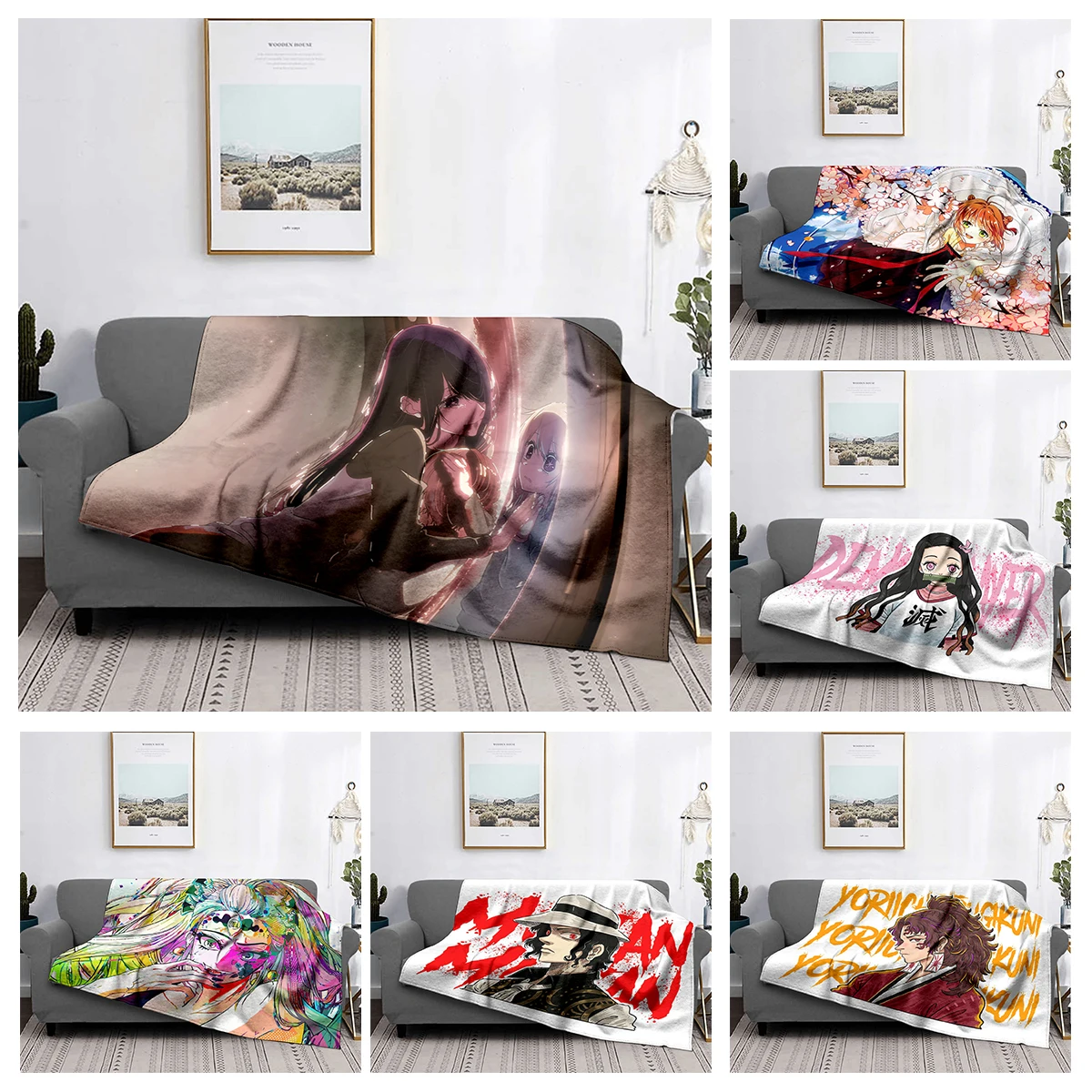 Home decoration plush Sofa blanket Colorful Animal  Bedspread on the bed anime fluffy soft blankets thick blanket for winte