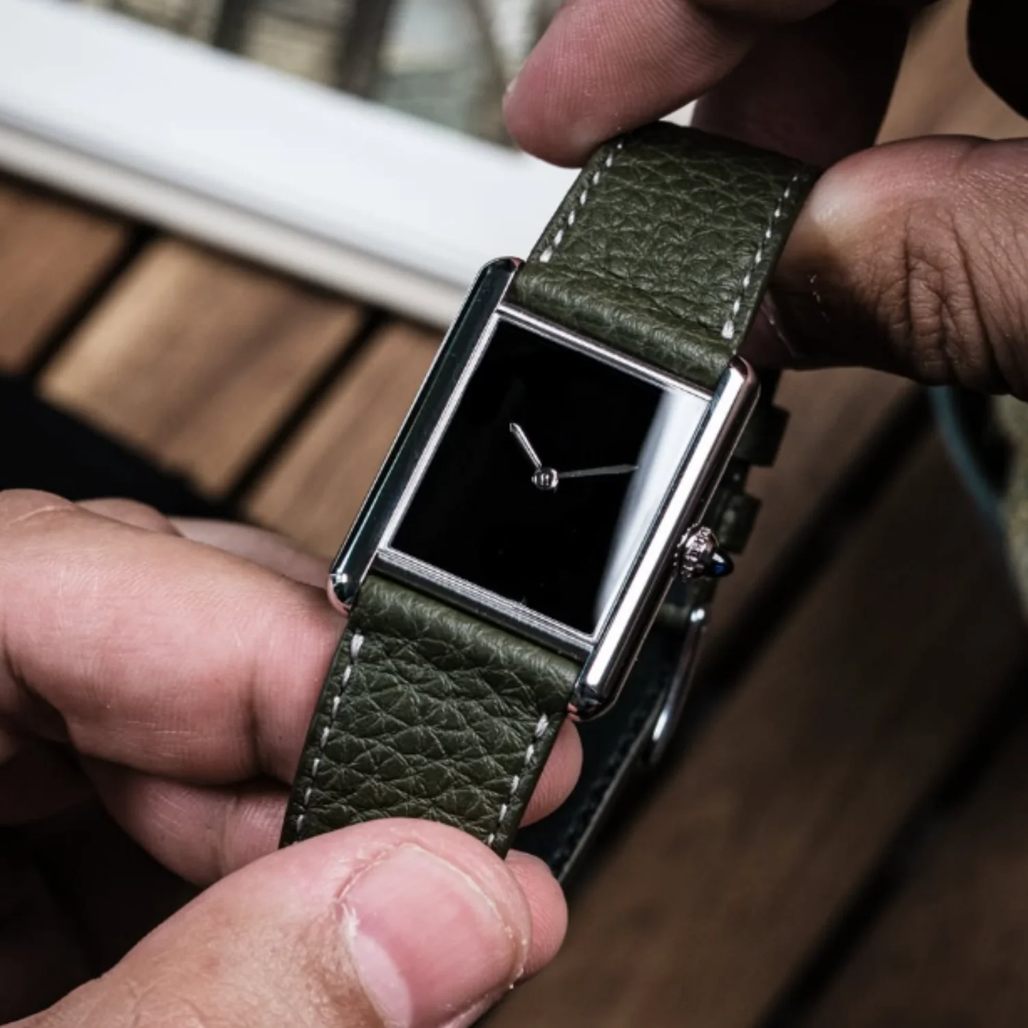 CILOA Black Square Tank Watch for Men, Retro Luxury Gift, High Quality, 2025 New Waterproof Simple High-End Quartz Watch image 3