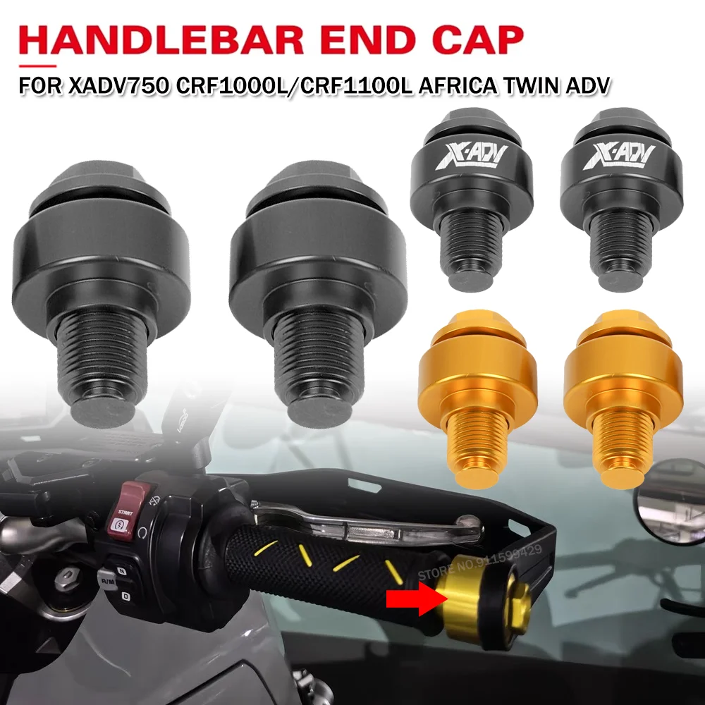 

Motorcycle Handlebar Plug End Cap Handle Bar Grip For Honda XADV750 X-ADV 750 CRF1000L CRF1100L Africa Twin Adventure Sports