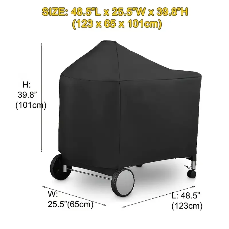 قطعة واحدة من غطاء شواية الشواء المقاوم للماء لشوايات الفحم الفاخرة ويبر 22 بوصة، يناسب ويبر 7152