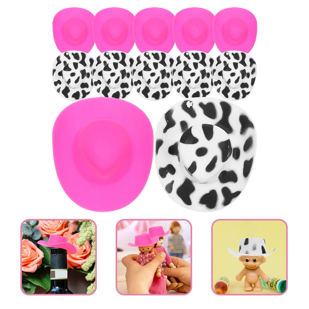 

20 Pcs Mini Cowboy Hat Replaceable Hats Miniature Adorable Decorative Tiny for Party Aldult