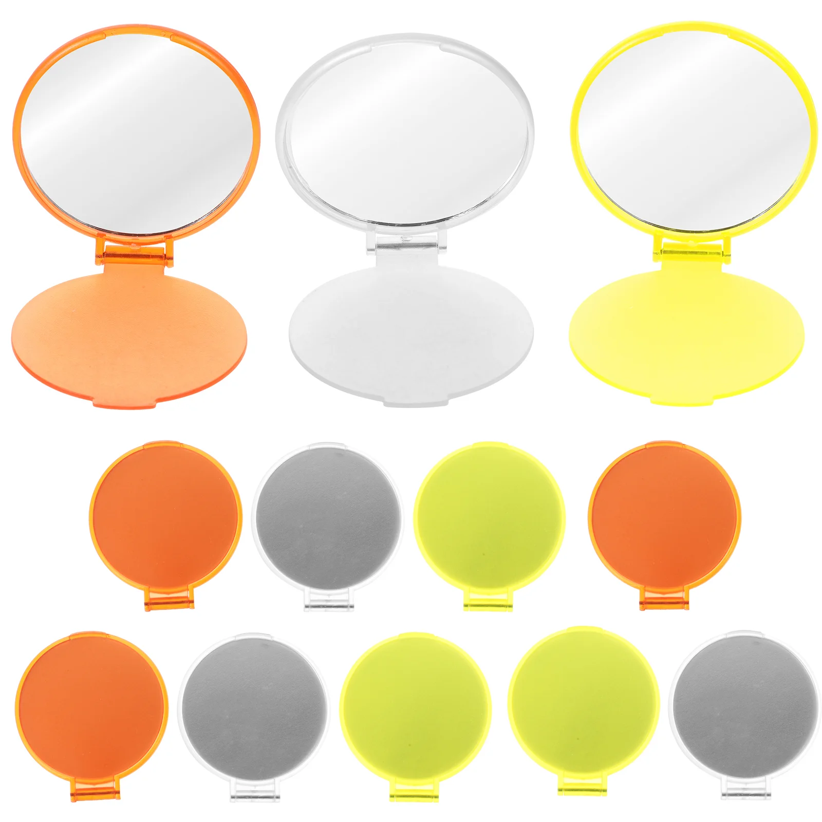 

12 Pcs Portable Makeup Mirror Round Pocket Foldable Vanity Outdoor Gift Delicate Design