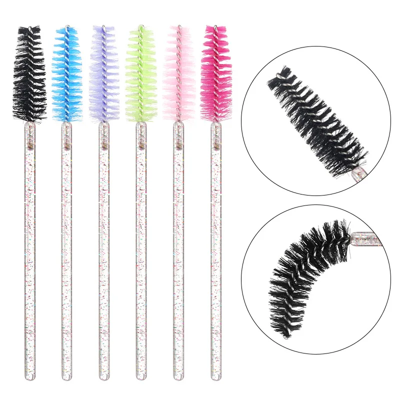 Fournitures d'extension de cils de poulet, pinceau de maquillage, baguette de mascara, micro brosse cosmétique, applicateur de cils, eye-blogumodellie, 50 pièces