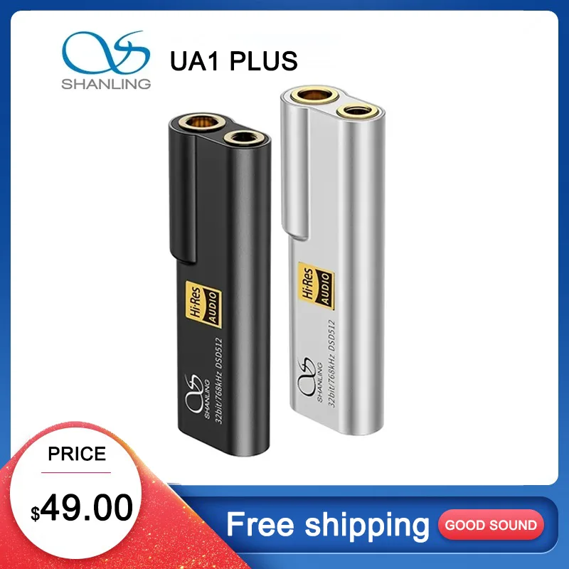 

SHANLING UA1 PLUS Headphone Amplifier USB DAC AMP Dual CS43131Hi-Res Audio PCM 32bit/768kHz DSD256 Type-C to 3.5mm