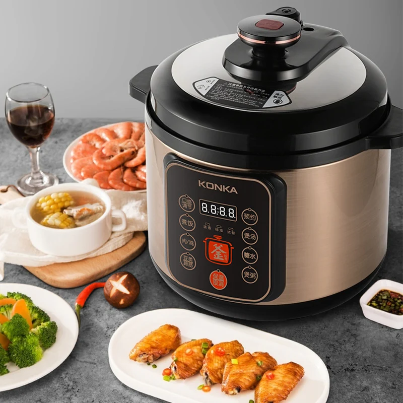 2024 New Electric Rice Cooker Home Multi functional Intelligent 5L Large Capacity Non stick Pot Pressure Cooker