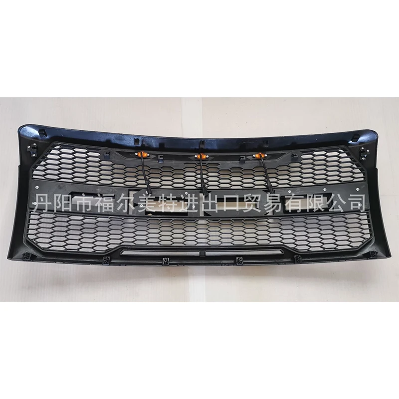 3PCS LED Lamp Car Racing Grills For Ford F-150 Raptor Style 2009-2014 Matt Black Honeycomb Mesh Front Grids Cover Accessories