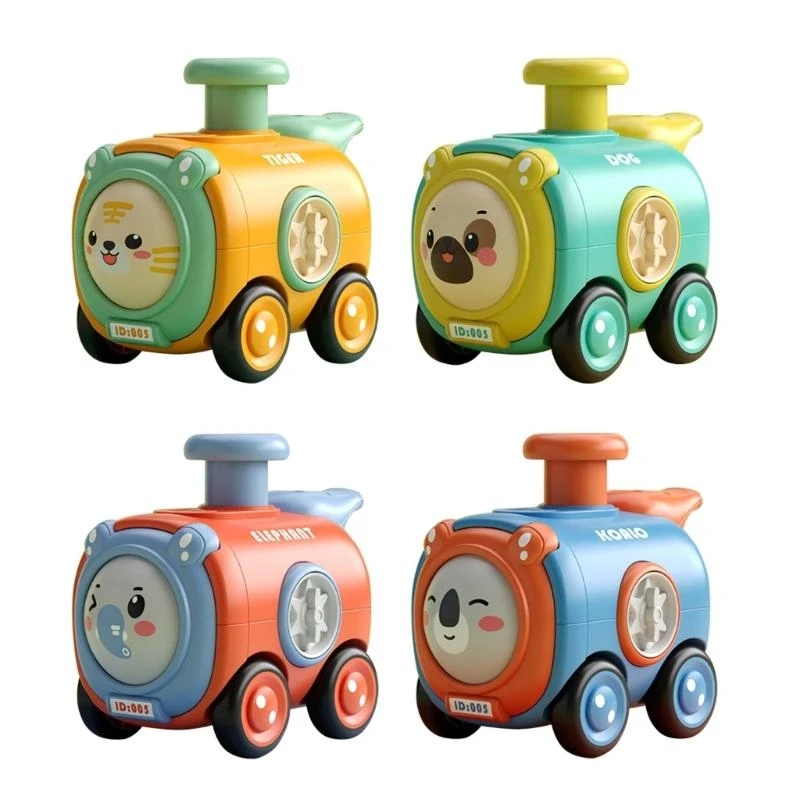 Học tập Xe đồ chơi trẻ cho bé Bấm để đổi mặt Đồ chơi quán tính 15UB