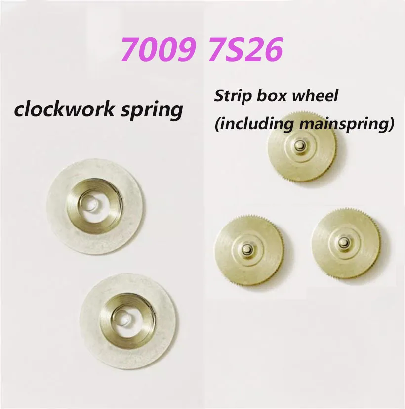 Suitable For Seiko 7S26A/B 7009 Movement Original Clockwork Spring Strip Box Wheel(including mainspring)Watch Accessories