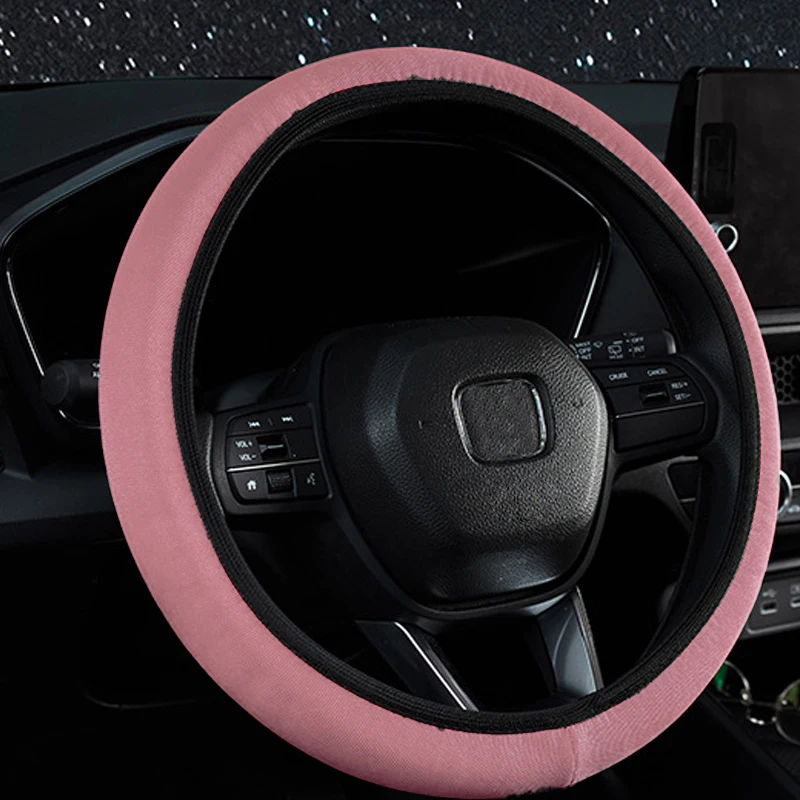 Car Four-Season Elastic Universal Steering Wheel Cover The Ice Silk Cover Fits Perfectly For Comfortable Travel