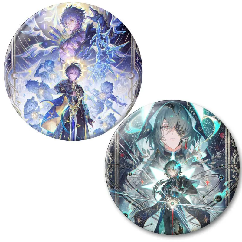 

2Pcs/Set Game Phainon NeiKos496 Anaxa Anaxagoras 58mm Anime laser badge Brooch Pin Cosplay Badge