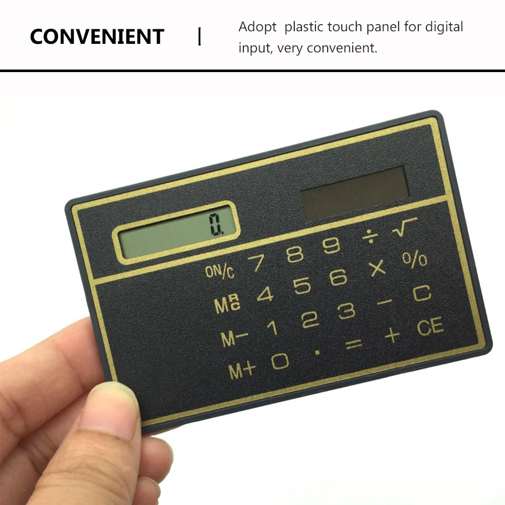 

1Set Solar Powered Calculator Ultra-Thin Lightweight Design Touch Panel Digital Calculation Tool for School Office Home Use
