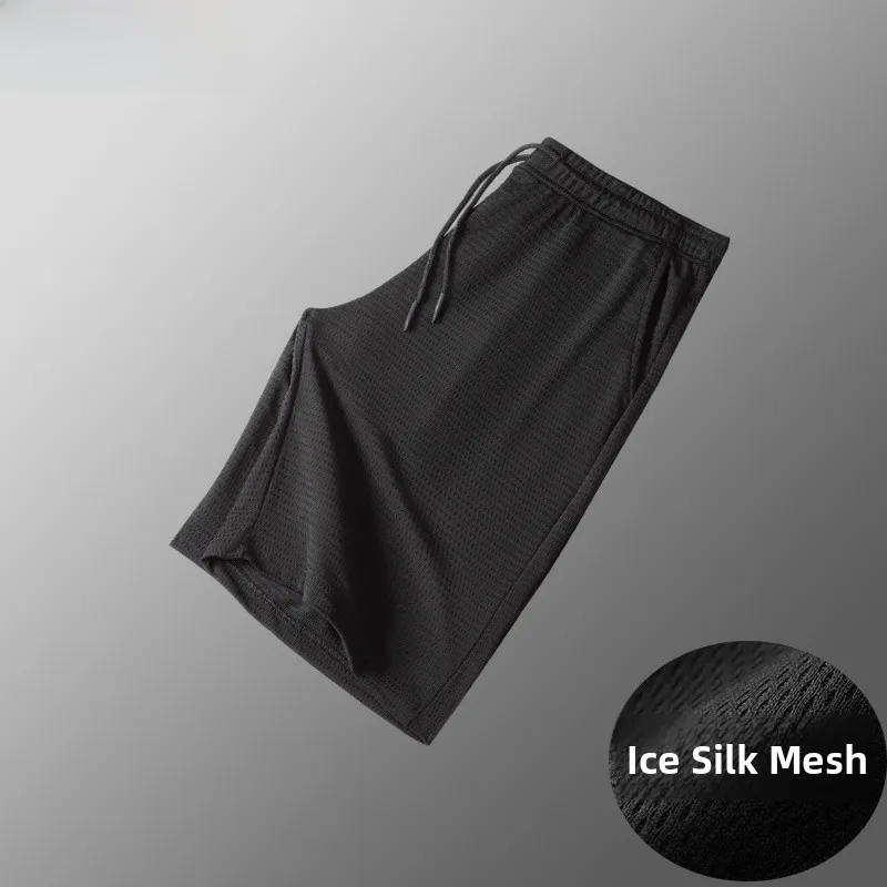 

Ice Silk Men's orts Summer plus Size Me Air Conditioning Pants Outdoor Wear Loose Qui Dry Sports Five-Quarter Pants