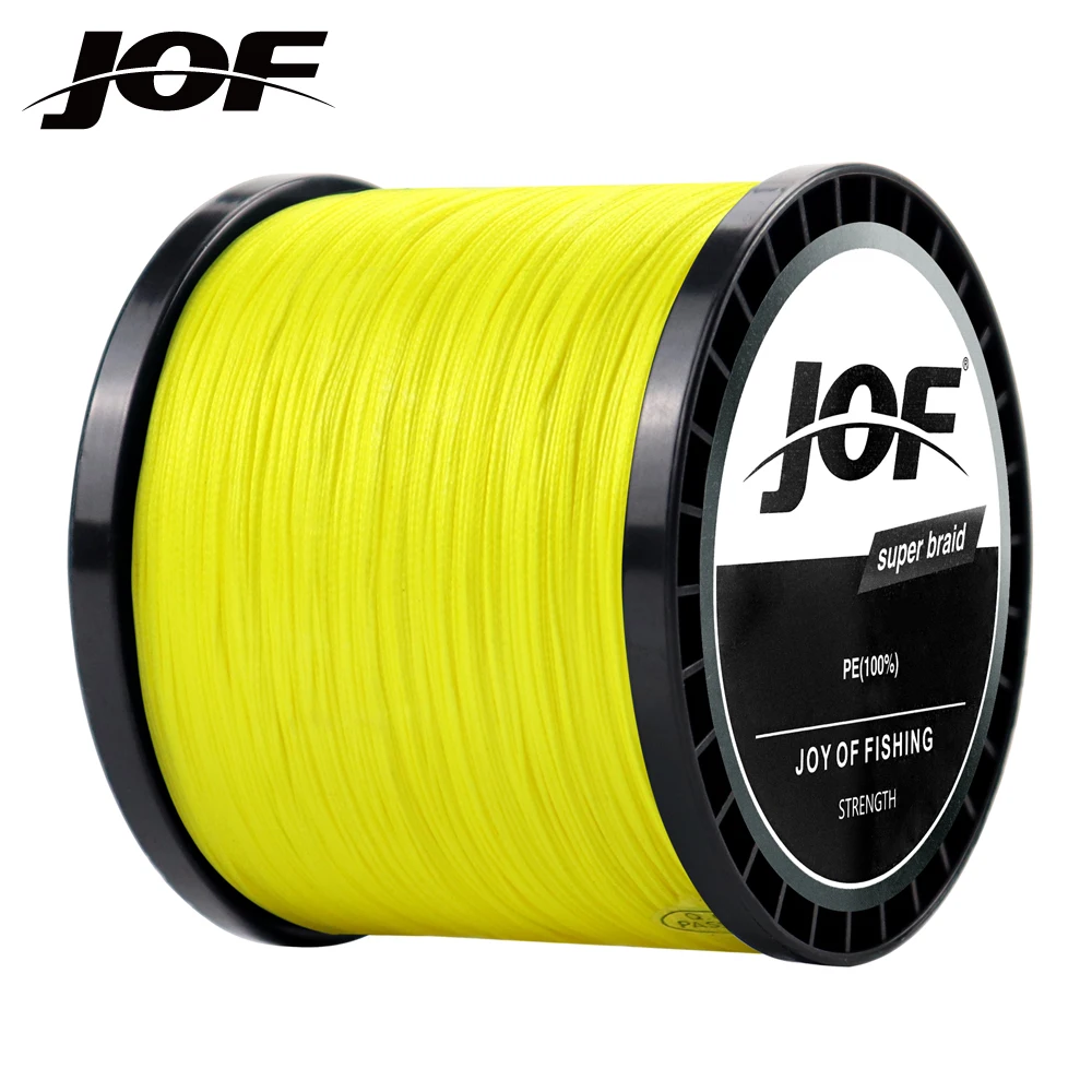 JOF 4 Strands Braided Fishing Line 100M 300M 500M 1000M Super Strong Japanese Multifilament PE Sea Fishing 8-80LB Carp Line