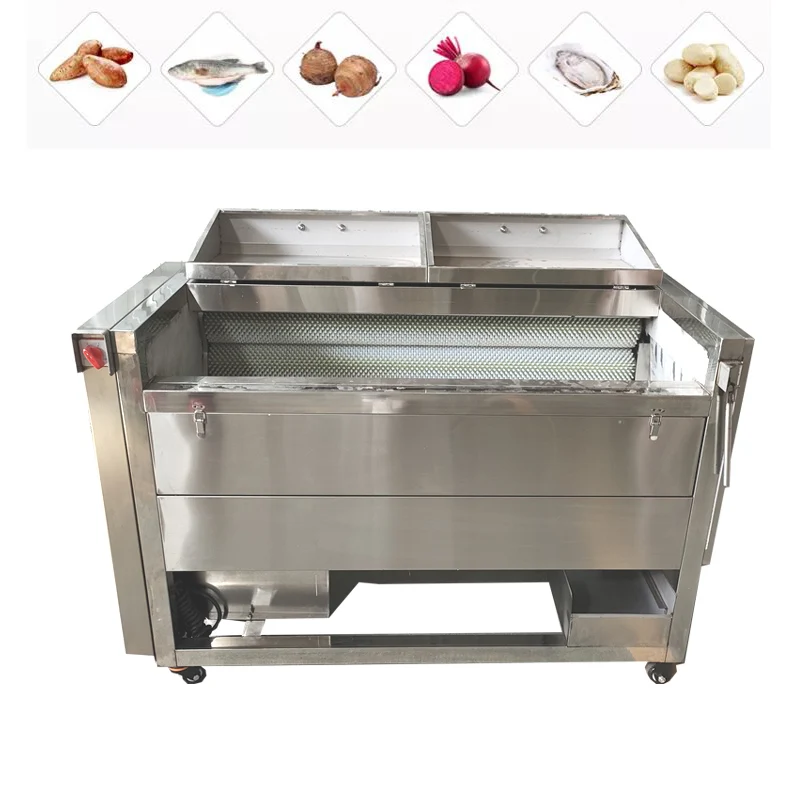 Industrial vegetable potato carrot taro cassava ginger yam root washing and peeling washer peeler machine