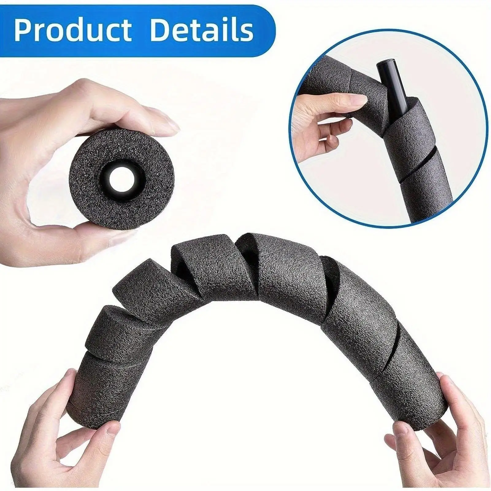 

Изоляция для труб, 4 штуки, многофункциональная обмотка для труб, для медных прутков, ручек, перил, столбов, летняя обмотка для труб