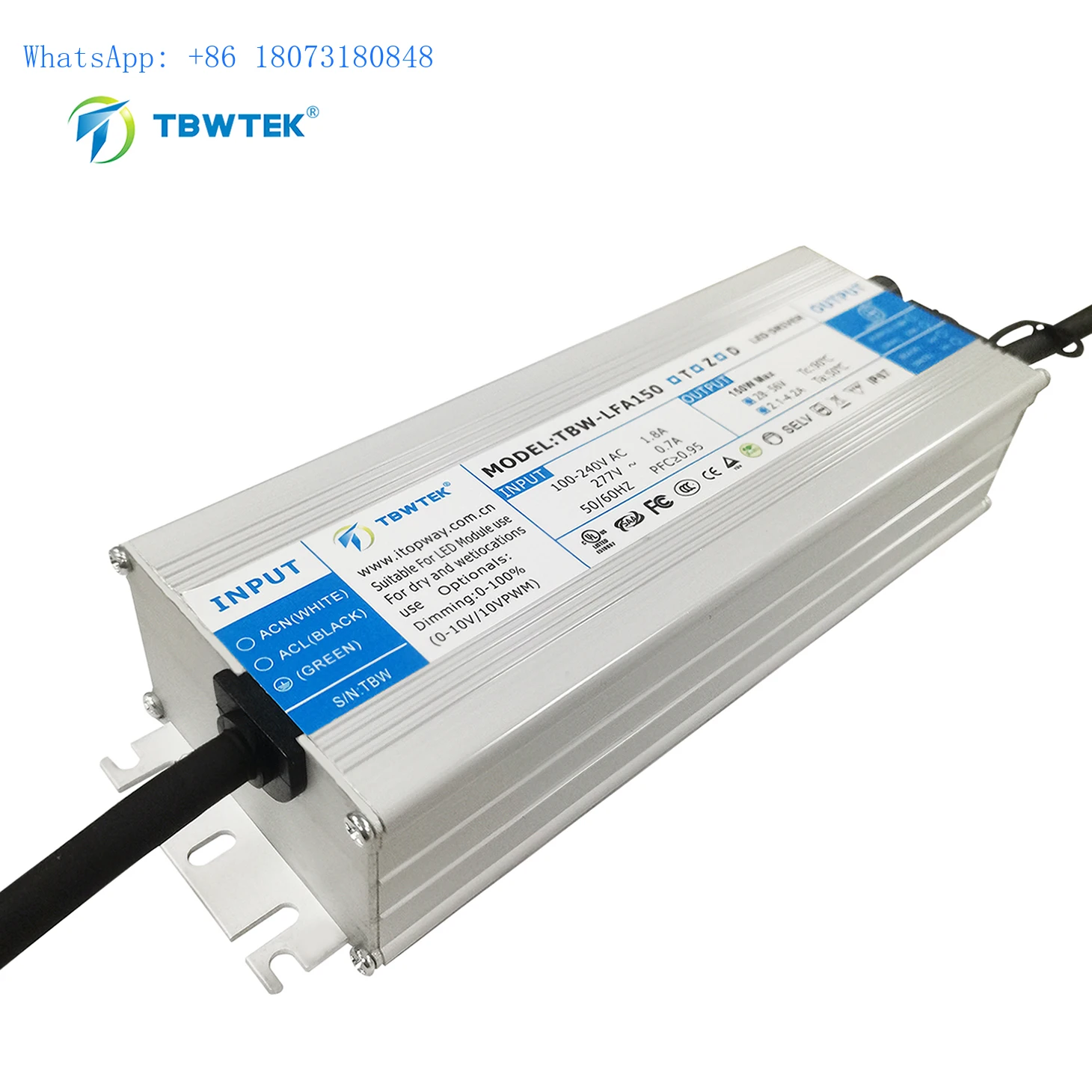 TBWTEK 150W Aluminum Ip67 Waterproof Led Driver For Outdoor Street Lamp Flood Light High Bay