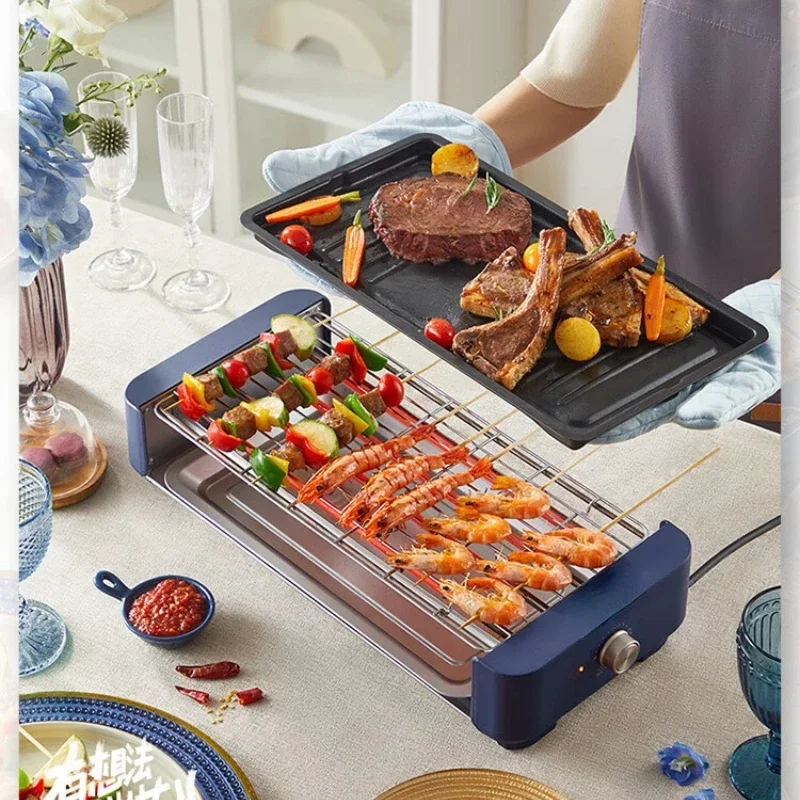 Hot selling Electric Barbecue Grill with Smokeless Cooking and Grilling Versatile Electric Griddle and Grill Combo for Home Use