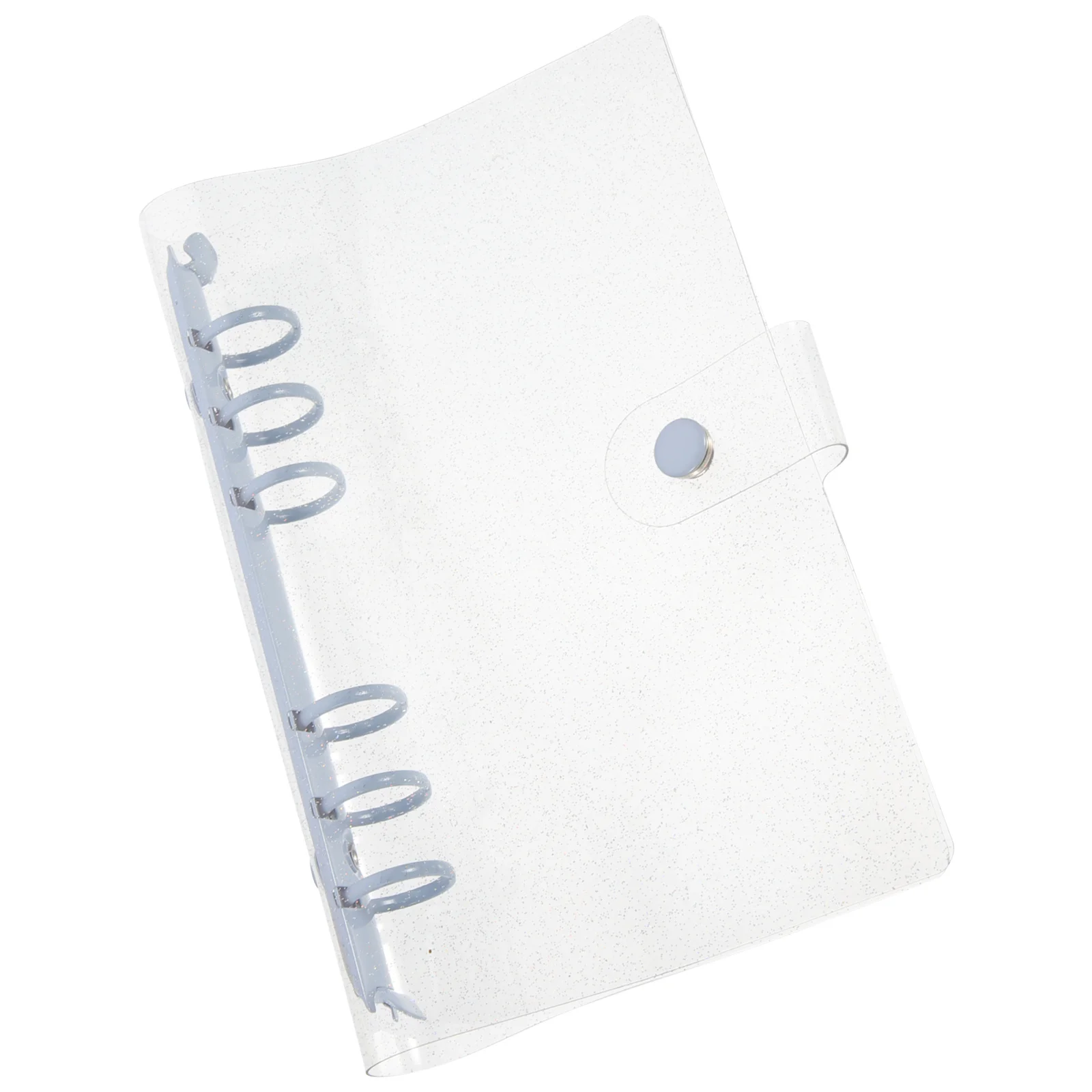 غطاء غلاف شفاف A6 بستة حلقات، قفل بزر كبس، غلاف دفتر ملاحظات قابل لإعادة الملء، منظم مستندات عملي #2