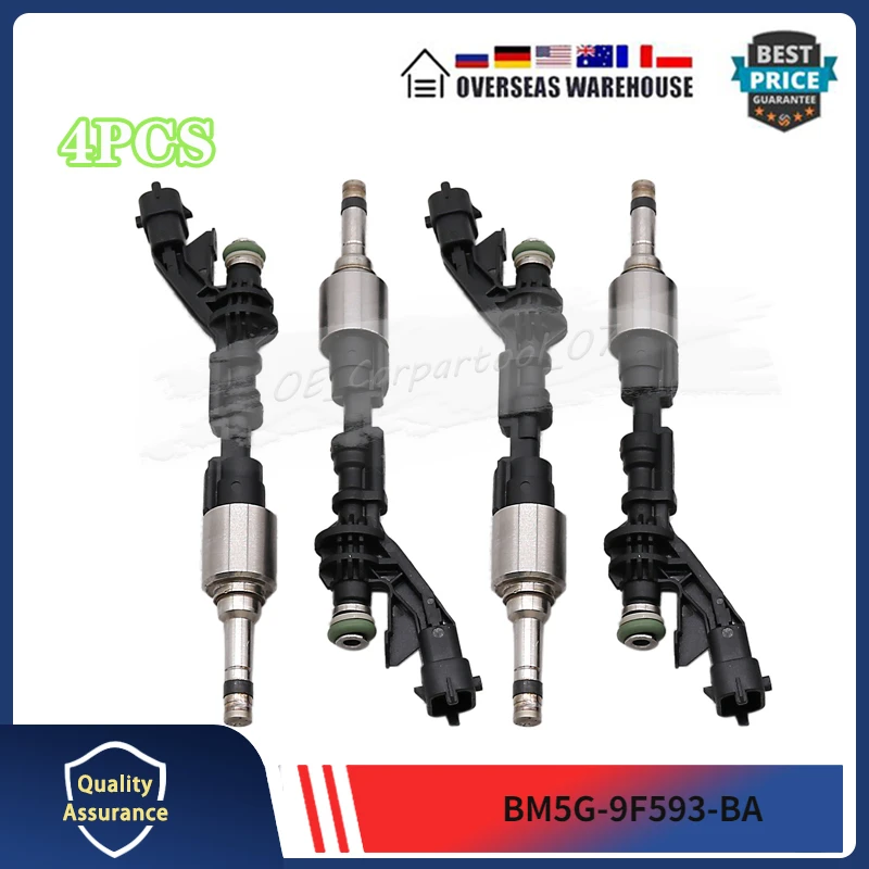 

BM5G-9F593-BA Fuel Injectors 4PCS For Ford C-MAX FOCUS GALAXY GRAND MONDEO S-MAX Volvo S60 S80 V60 V70