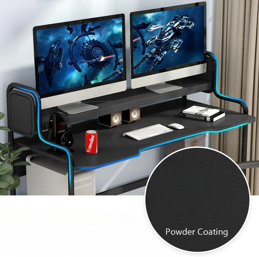 55-Inch large game table iron wood combined with modern minimalist style