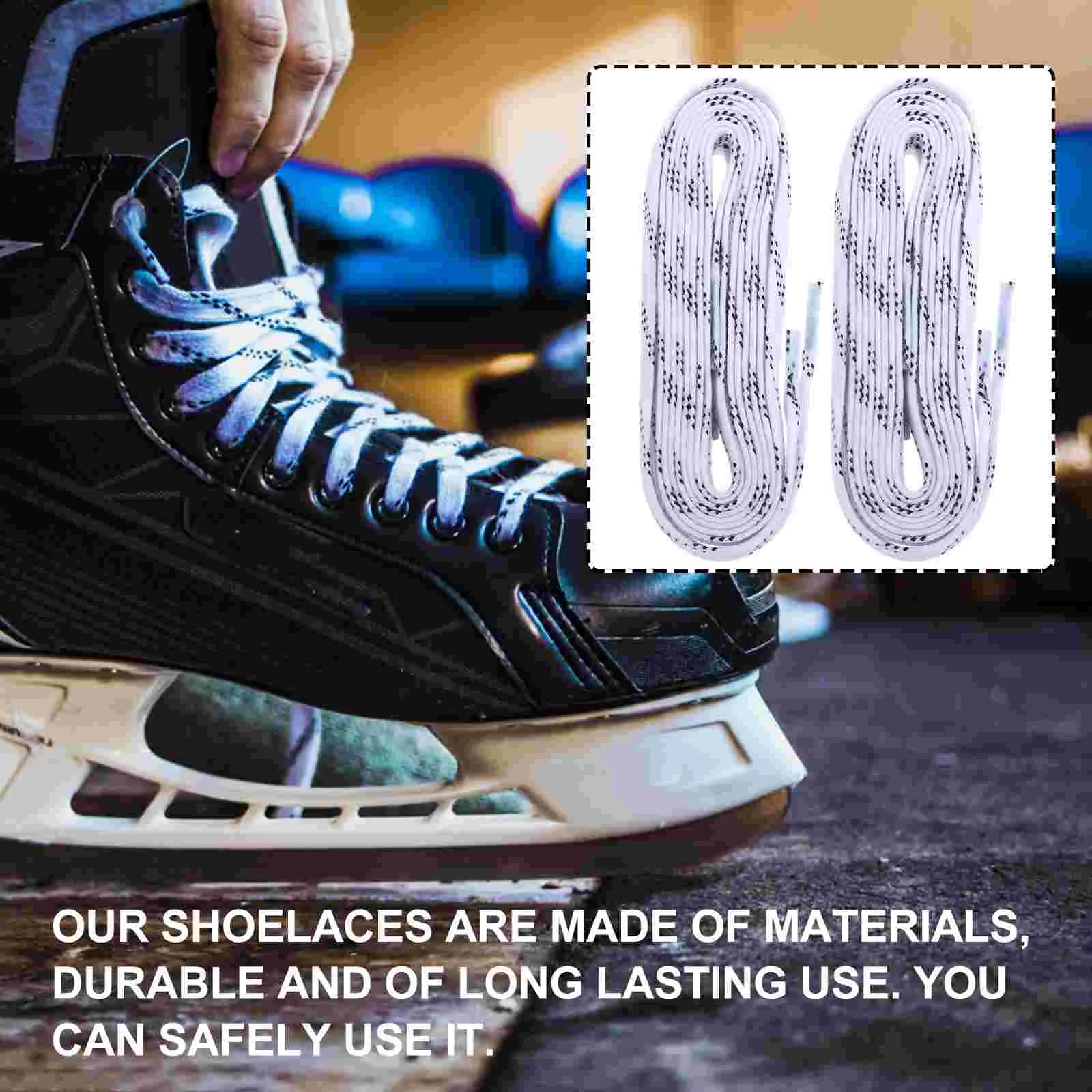 Professional Shoelaces Hockey Number Waxed All-Match Anti-fracture Anti-freezing