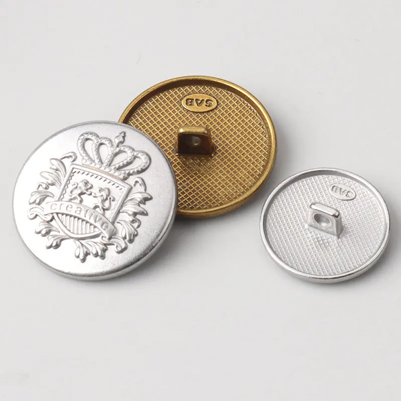 10 Stück Retro Britischer Stil Uniform Metallkronenknöpfe Antikgold & Silber Akademie Schuluniform Nähknöpfe 18mm 23mm – Detail 4