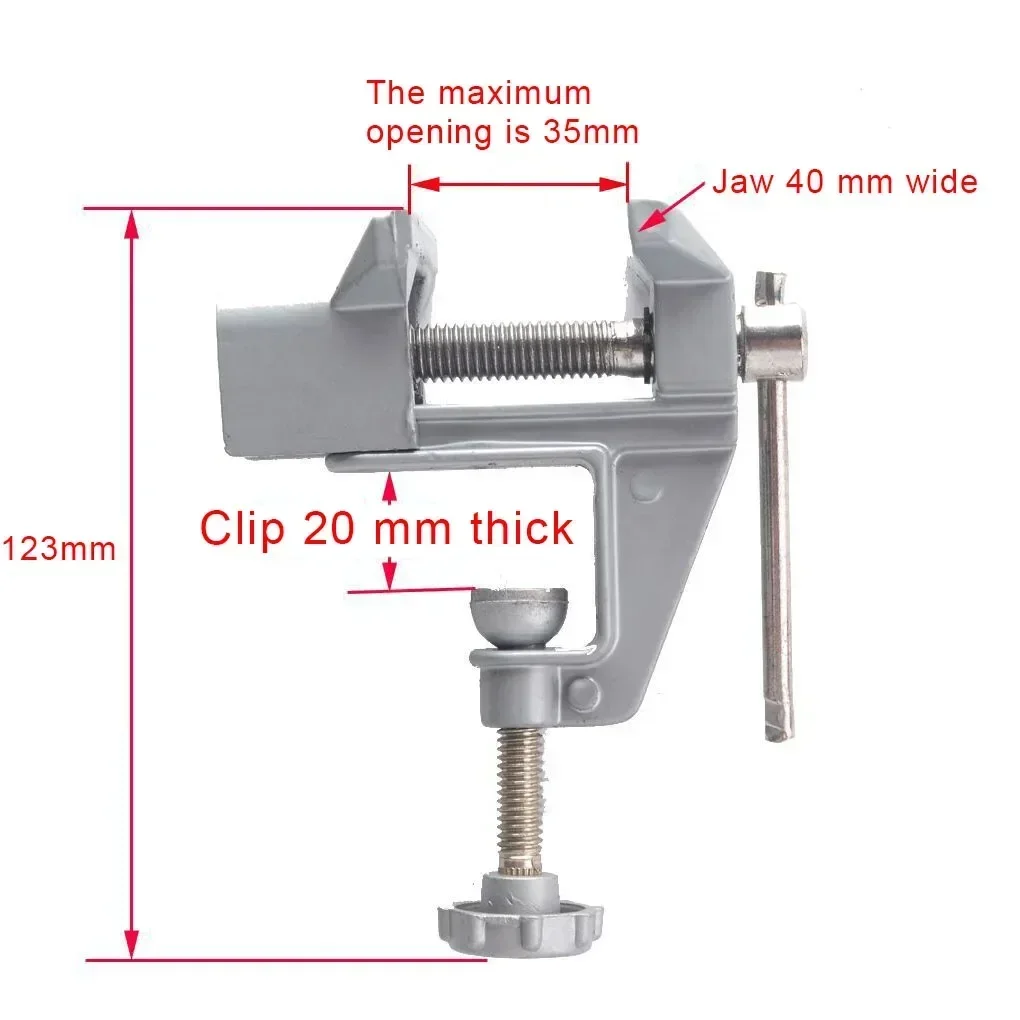 2024 Table Bench Clamp Vise Tabletop Workbench Vise Universal Clamp On Table DIY Craft Woodworking Modeling Jewelry Clamp Vice
