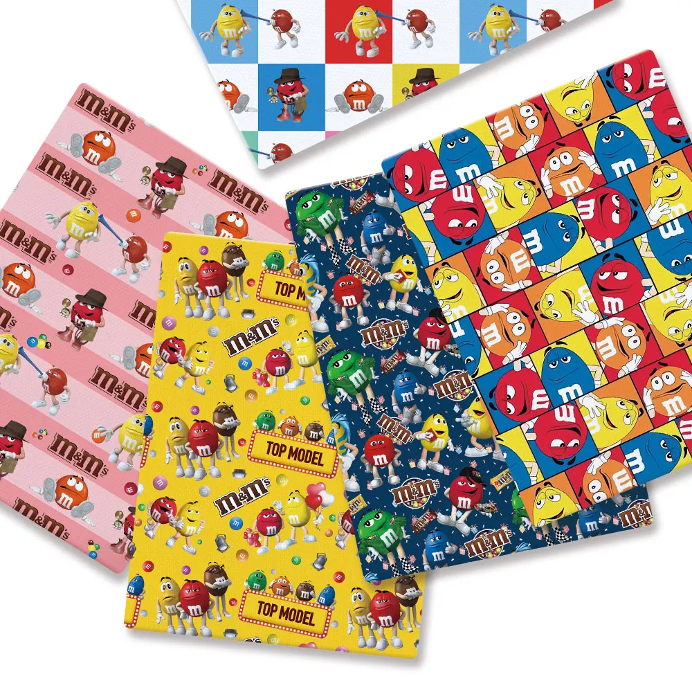 Polyester cotton Cartoon Fabric 140*50cm Handmade Sewing Patchwork Quilting Baby Dress Home Sheet Printed Fabric Sewing Kids