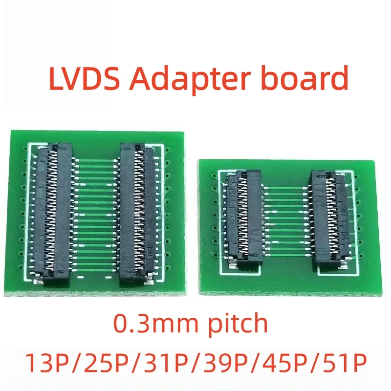 5PCS FFC/FPC 0.3MM extension connector socket lvds LCDS screen cable extension plate 0.3MM spacing 23/25/31/35/39/45/51/61