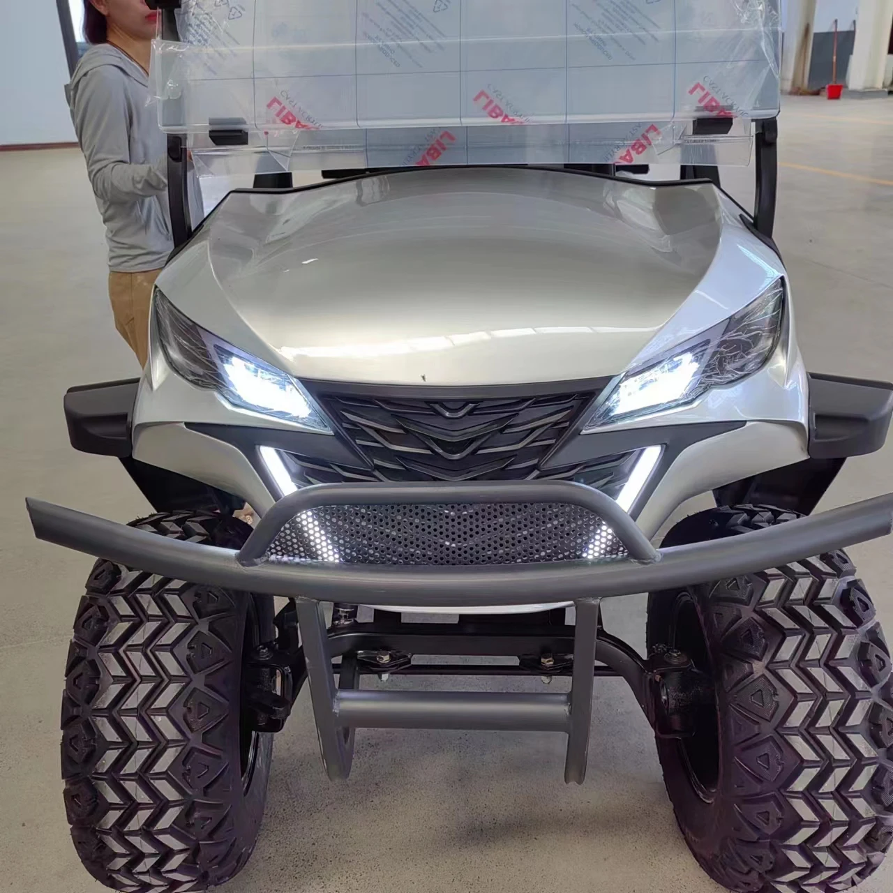 الجملة المهنية مخصصة 48 فولت 72 فولت 4/6 مقاعد عربات الغولف الكهربائية خمر #4