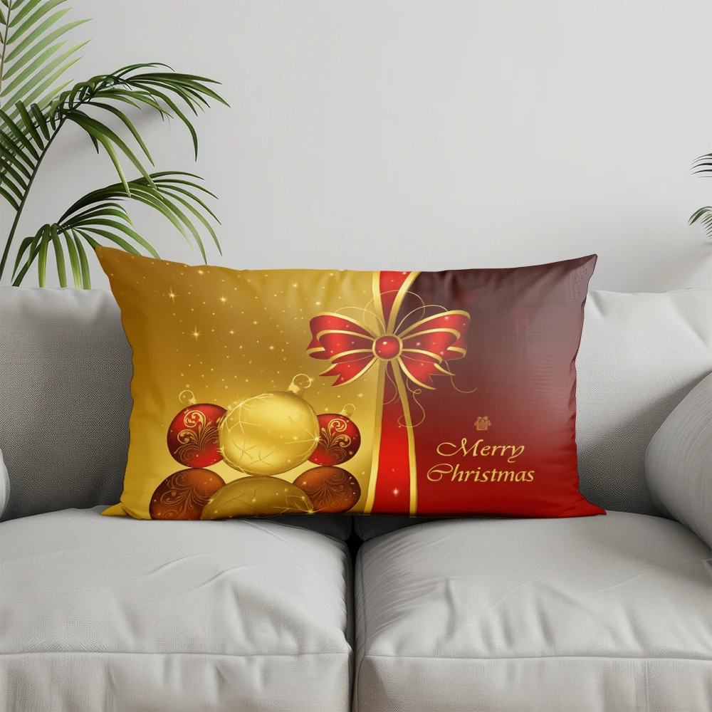 ديكور المنزل عيد الميلاد الانحناء والحلي المخدة مناسبة ل أريكة غرفة نوم سيارة وسادة غطاء وسادة وسادة الظهر المستطيلة