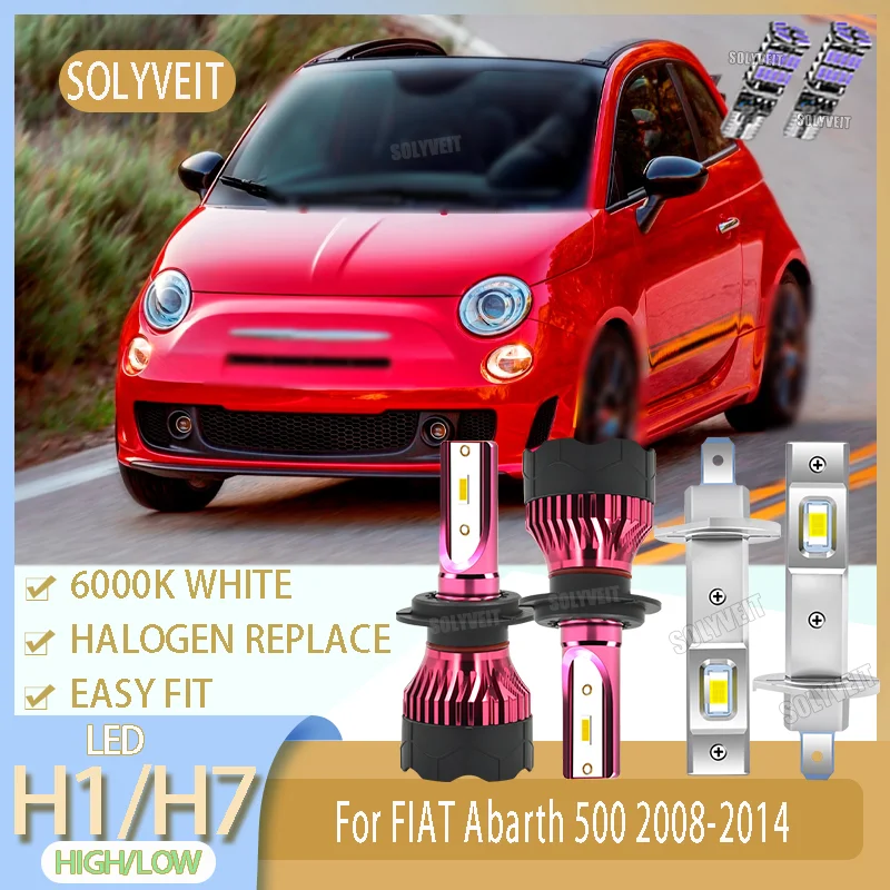 

Safe Night Driving LED H1 Main H7 Dipped Beam Bulb Car Lamp For FIAT Abarth 500 2008 2009 2010 2011 2012 2013 2014