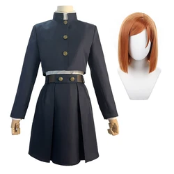 HOLOUN Jujutsu JJK Manga Anime Kugisaki Nobara Cosplay Costume Wig Jacket Skirt Rose Net Synthetic Halloween Christmas
