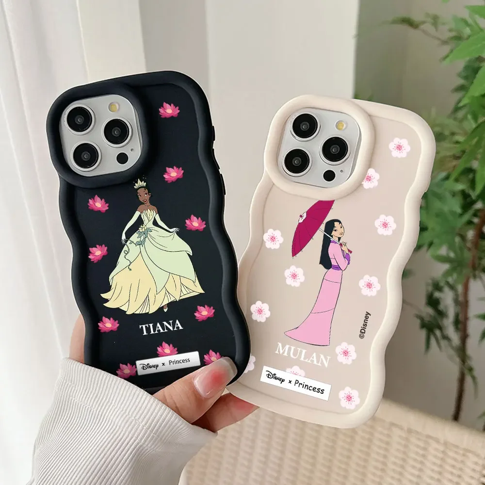 Cute Tiana Mulan Disneys Princess Phone Case for Samsung S24 S23 S22 S21 S20 FE Ultra J7 Pro Prime 5G Candy Color Soft TPU Cover