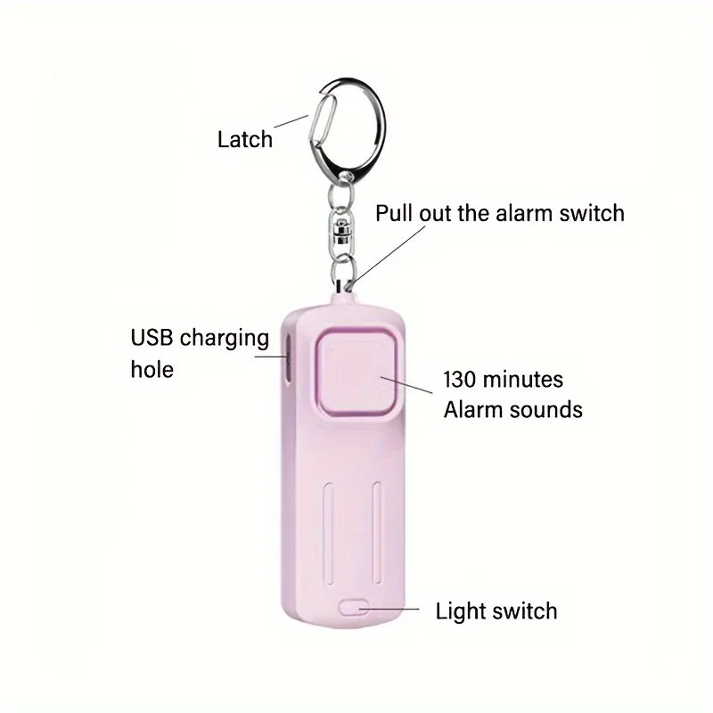 Self Defense Alarm 130dB Anti-wolf Women Security Protect Alert Personal Safety Keychain Scream Loud Emergency Alarm