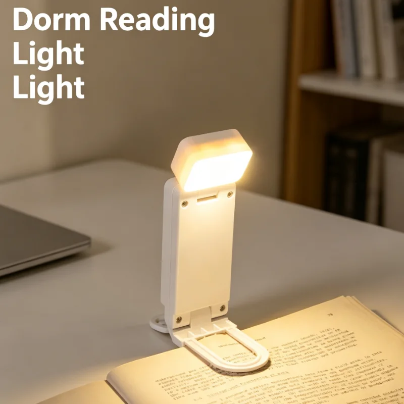 Clip On Book Light Rechargeable Reading Lamp 3 Color Modes Stepless Dimming Long Battery Life Portable Study Bedside Night Light