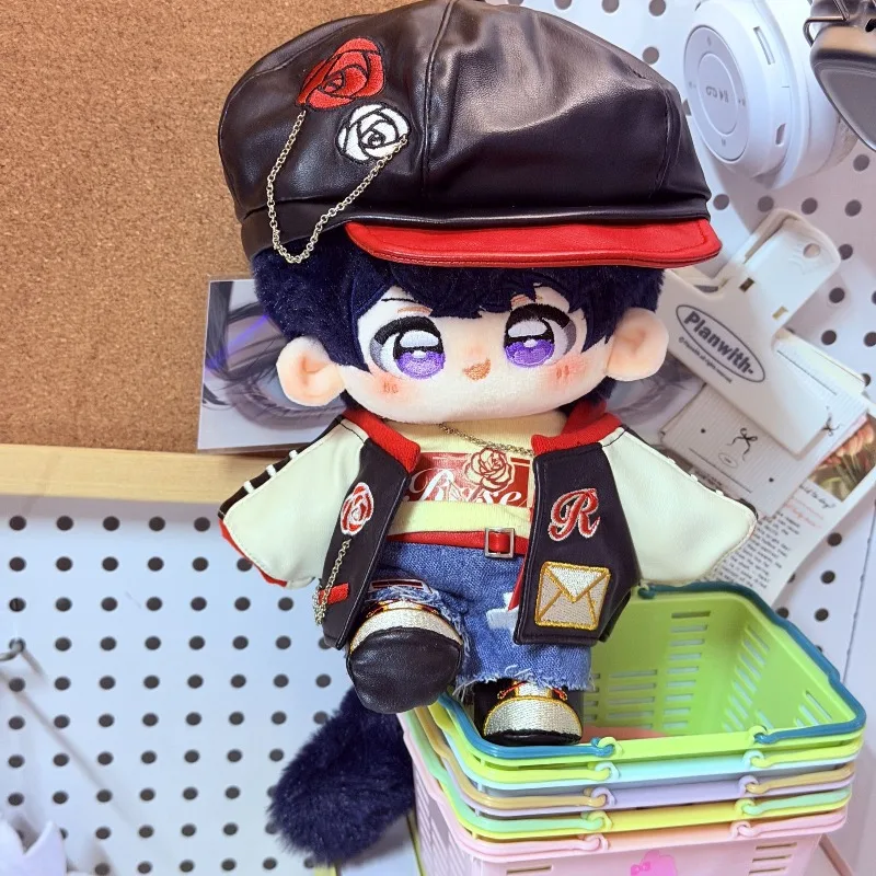 

20cm Anime Game Tears of Themis Marius Kawaii Cosplay Soft Cotton Doll Body With Ears Tail Cartoon Dress Up Toy Figure Fans Gift