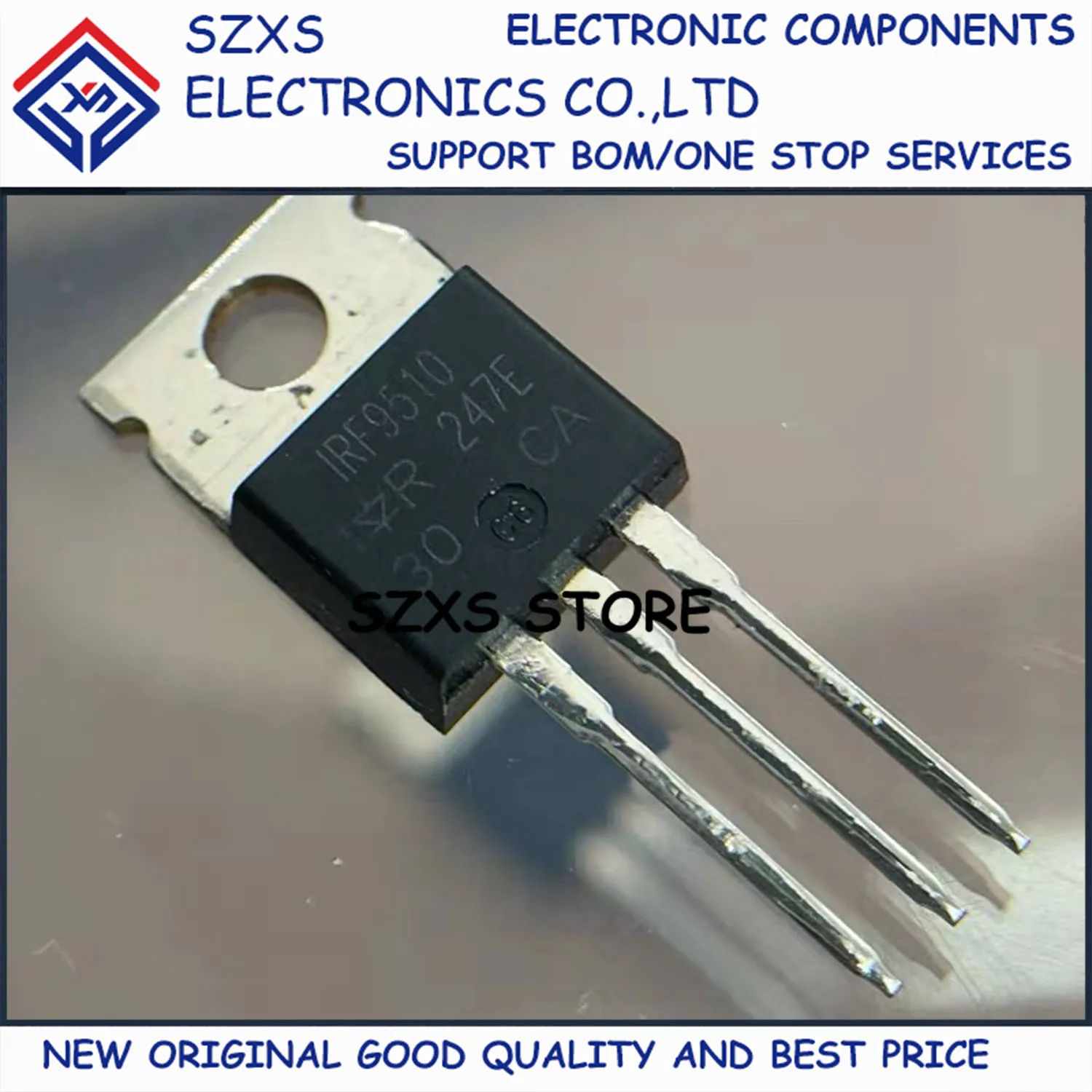 New Original 10Pcs IRF9510 IRF9510PBF TO-220 100V 2.8A MOSFET Field Effect Transistor In Stock Electronic Component Good Quality