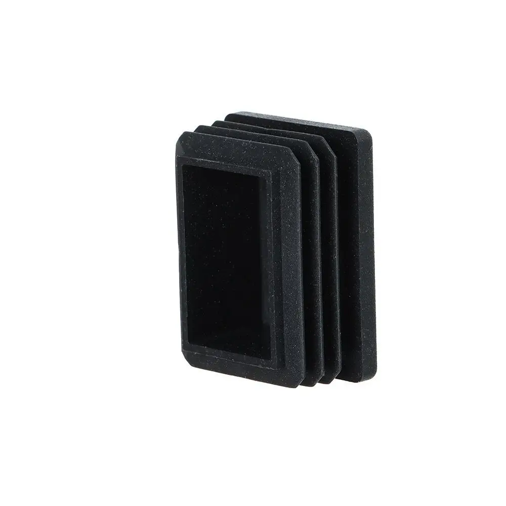 10pcs High Quality Plug Furniture Rectangular Pipe Plug Black Plastic Square Tube Cap Dust-Proof Protected Foot Cover