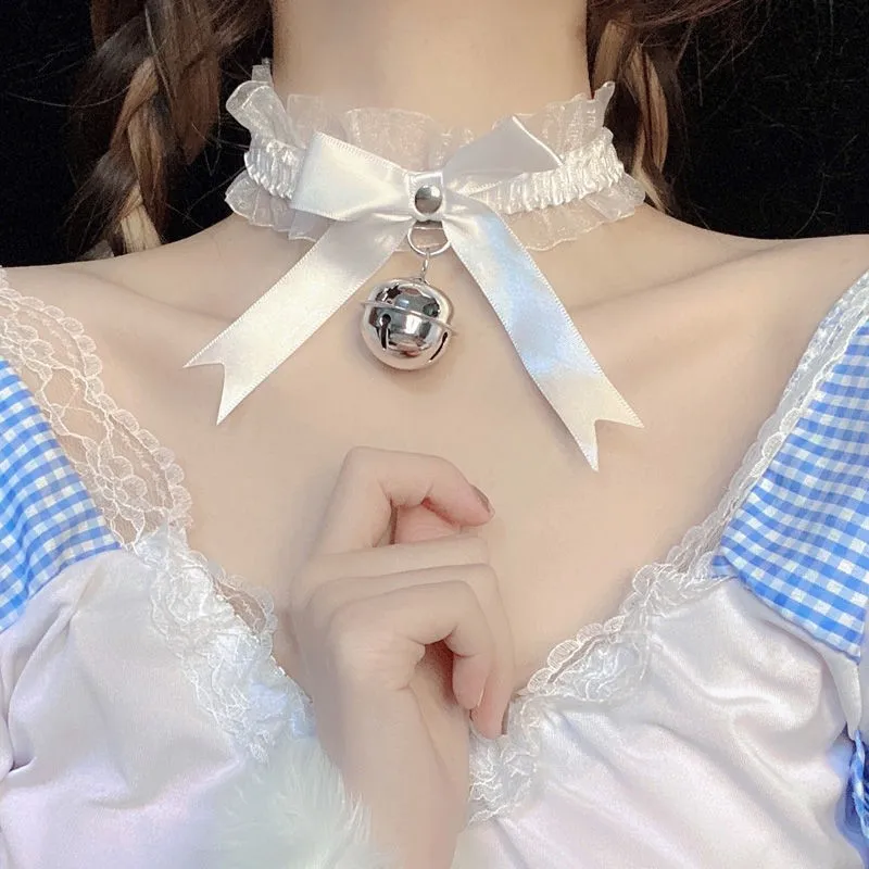 

Sexy Lingerie Accessories Japanese Lolita Bell Collar Maid Cute Clavicle Chain Neck Strap Pure Desire Style Jewelry