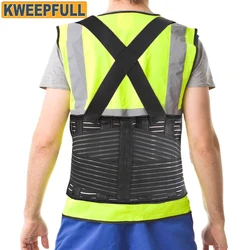 Working Lumbar Lower Back Brace Support Belt with Adjustable Straps - Back Pain Relief, Injury Recovery, Heavy Lifting Support