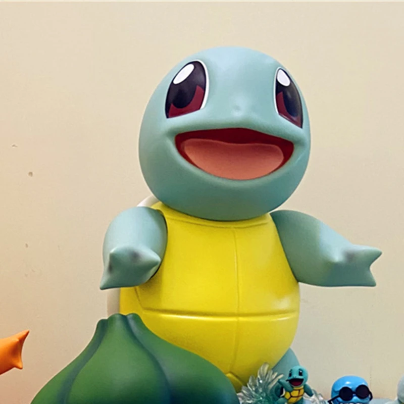 40CM Pokemon Anime Squirtle Figure Kawaii Open Mouth Action Figurine Decoration PVC Model Statues Toy for Kid Birthday Xmas Gift