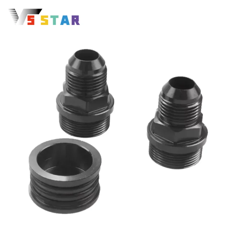 

2pcs Aluminum Alloy Sport Block Engine Adapter Port Plug M28 To AN10 Black For Honda Acura B16 B18 GS BL