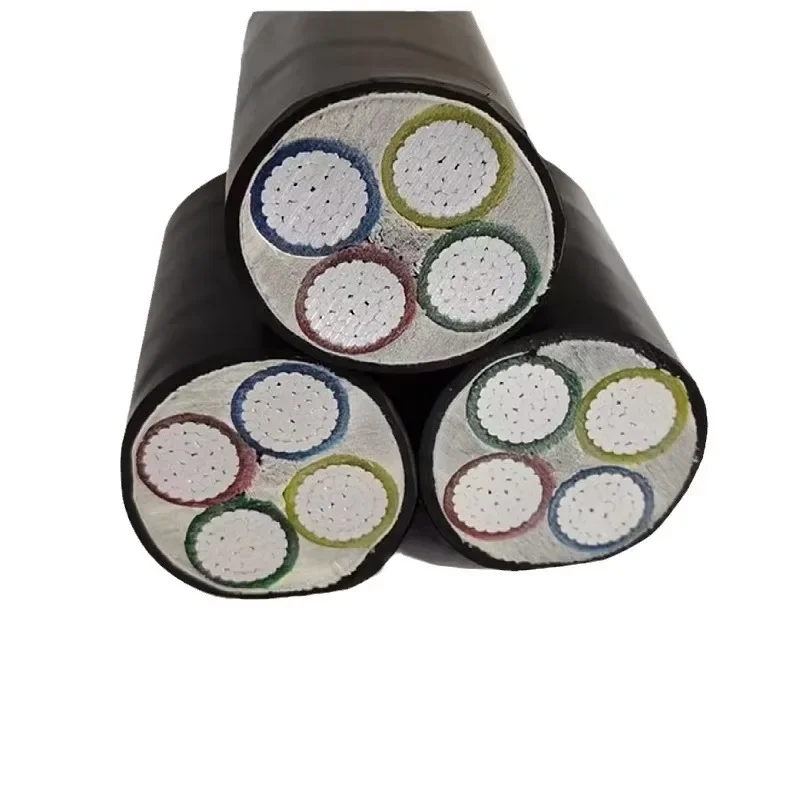 【From China】Copper Electrical Power Cable 0.6/1KV YJV 3 Phase Copper Core 16mm 25mm 35mm 50mm Black PVC Sheathed Cables Wires