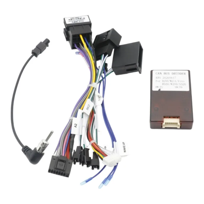 Für Benz C-Klasse W203 2002-2004 CLK W209 2002-2006 Auto-Radio Verkabelungsadapter Stromkabel Stereo-Adapter – Detail 7