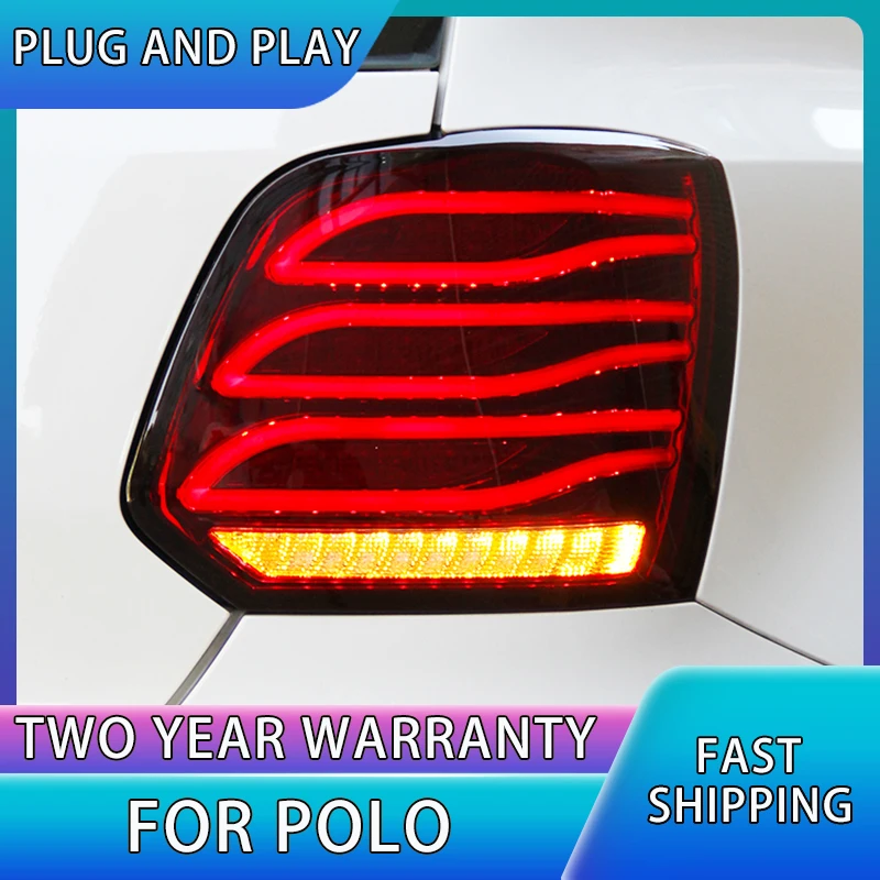 

Car Lights For Polo 2011-2018 LED Auto Taillight Assembly Upgrade Q2 Design Dynamic Rear Lamp Tools Accessories Kit Facelift