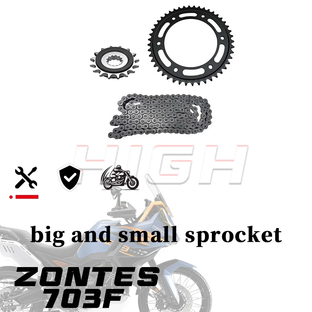For ZONTES 703F Factory Standard Sprocket Chain Kit Front Rear Gear Teeth for zontes 703f