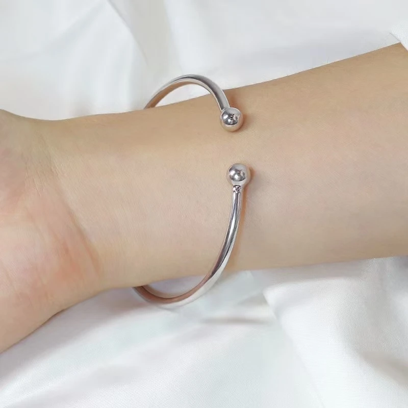 

1Pcs Stainless Steel Starter Charms Bracelet DIY Bangle Fit Beads Gold Plated Designer Jewelry for Women Girl